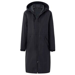 NEW Swim Parka Hooded Size XS Waterproof Fleece Lined Black Pool Surf Team Coat